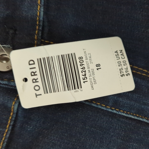 NWT!! Midfit Slim Boot Jean - Super Soft Dark Wash - Picture 2 of 7